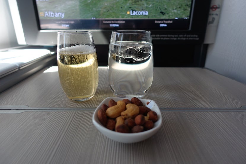 Air Canada nuts wine