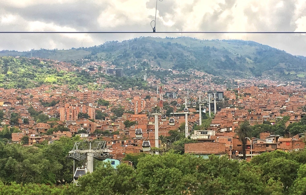 The Medellín cable car. Photo by Lori Zaino.