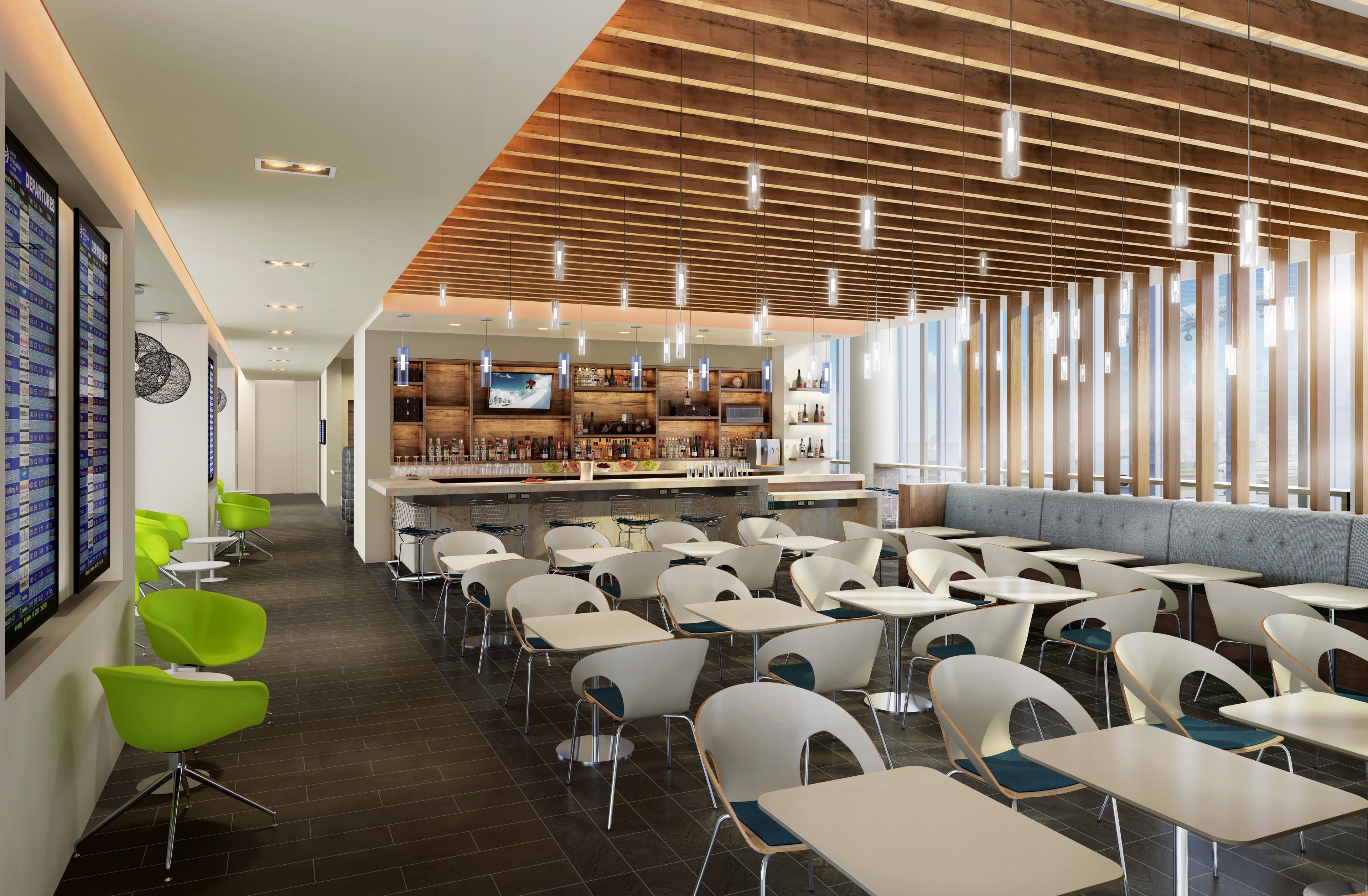 A rendering of Amex's new Centurion Lounge in Philadelphia.