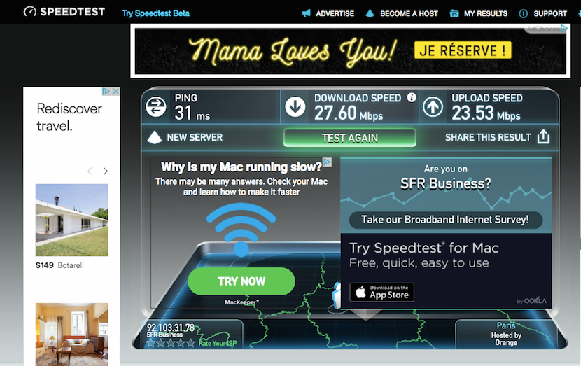 Intercontinenal BOD speed
