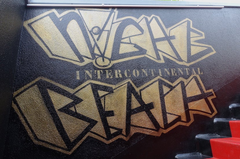 Intercontinental Bordeaux Night Beach sign