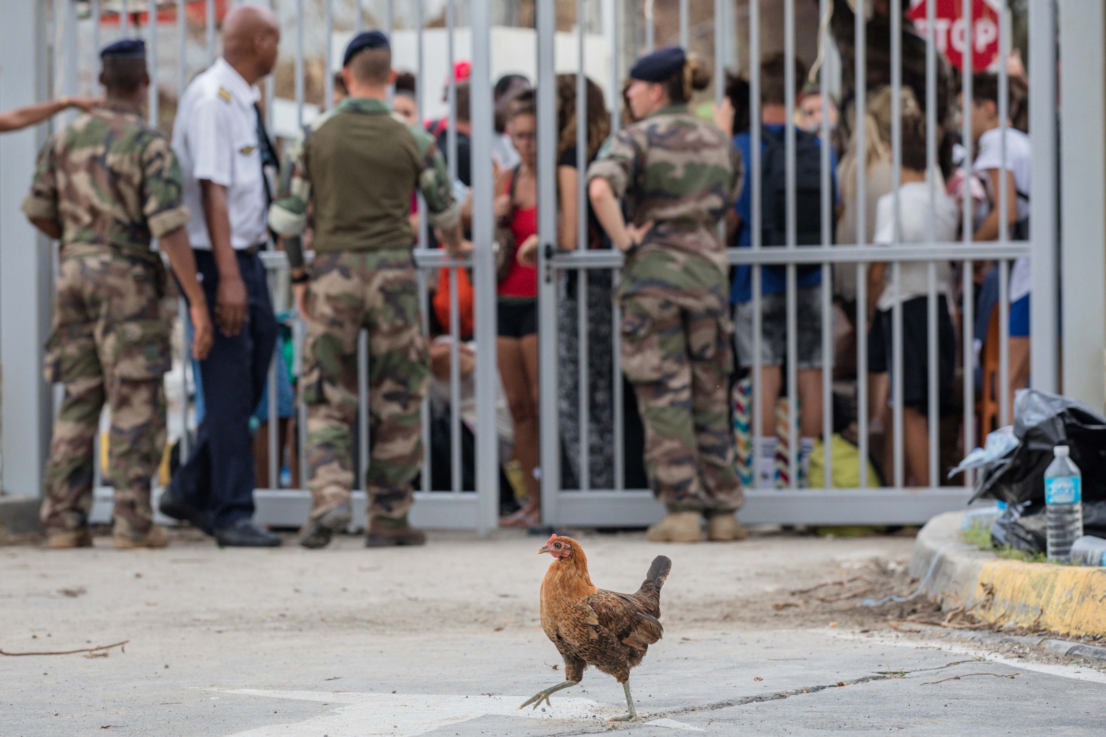 The French army secures access to the airport of Saint Martin on September 10, 2017 (Image by Aurelien Morissard/IP3/Getty Images)