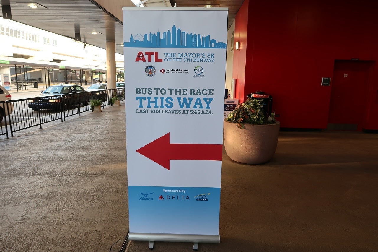ATL 5K on the Runway directions to buses from ATL
