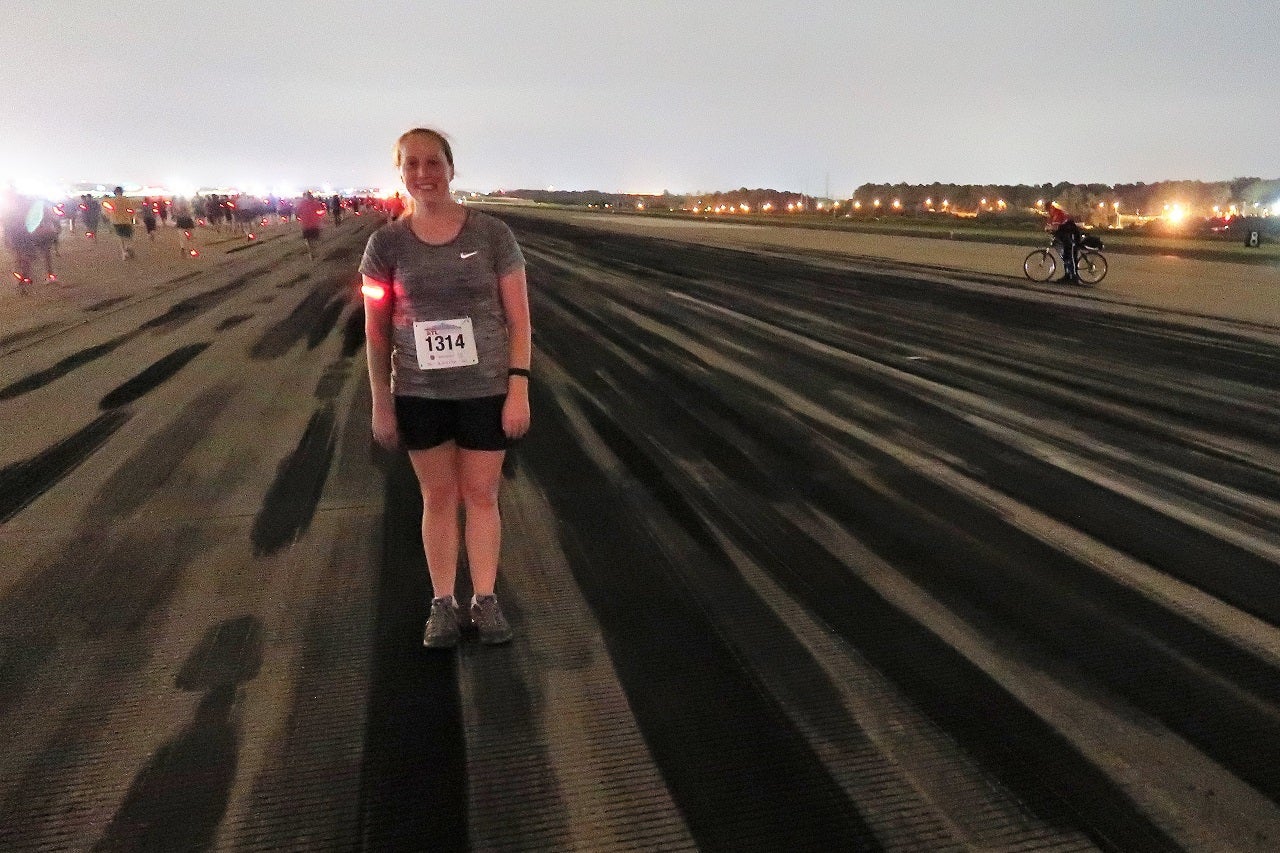 ATL 5K on the Runway tire marks