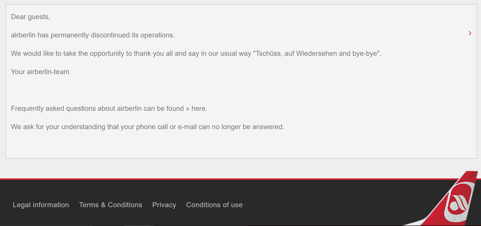 Air Berlin final website message2