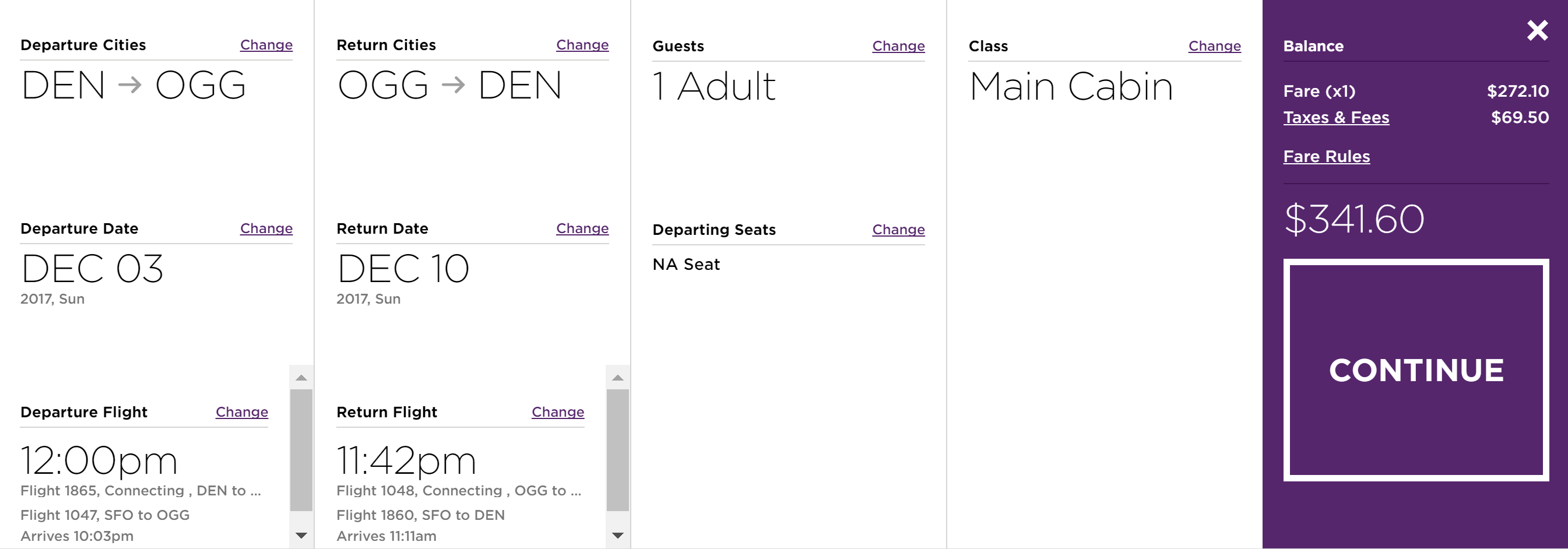 DEN-OGG Virgin $342