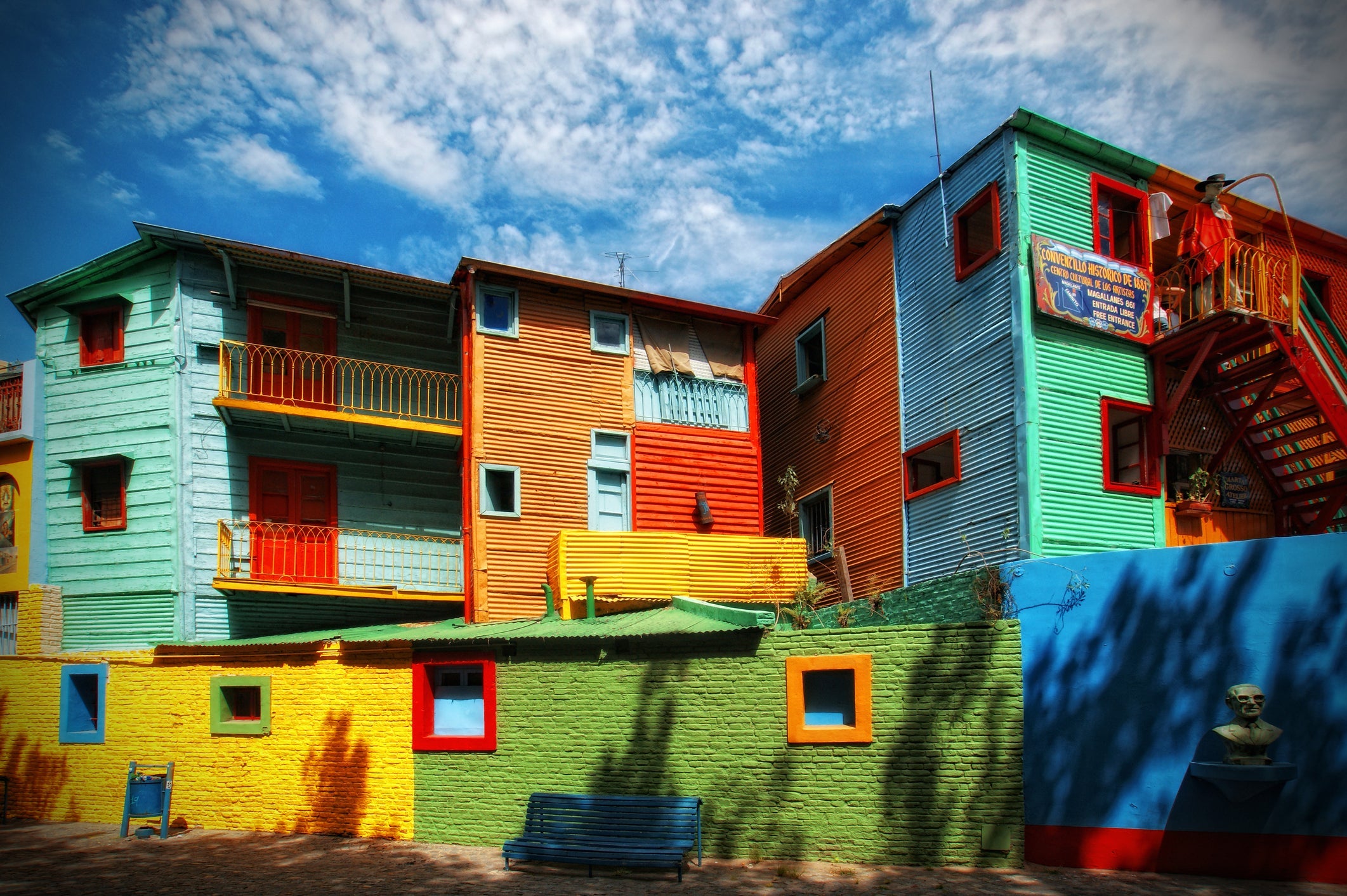 Traditional alley in La Boca neighborhood of Buenos Aires, Argentina.