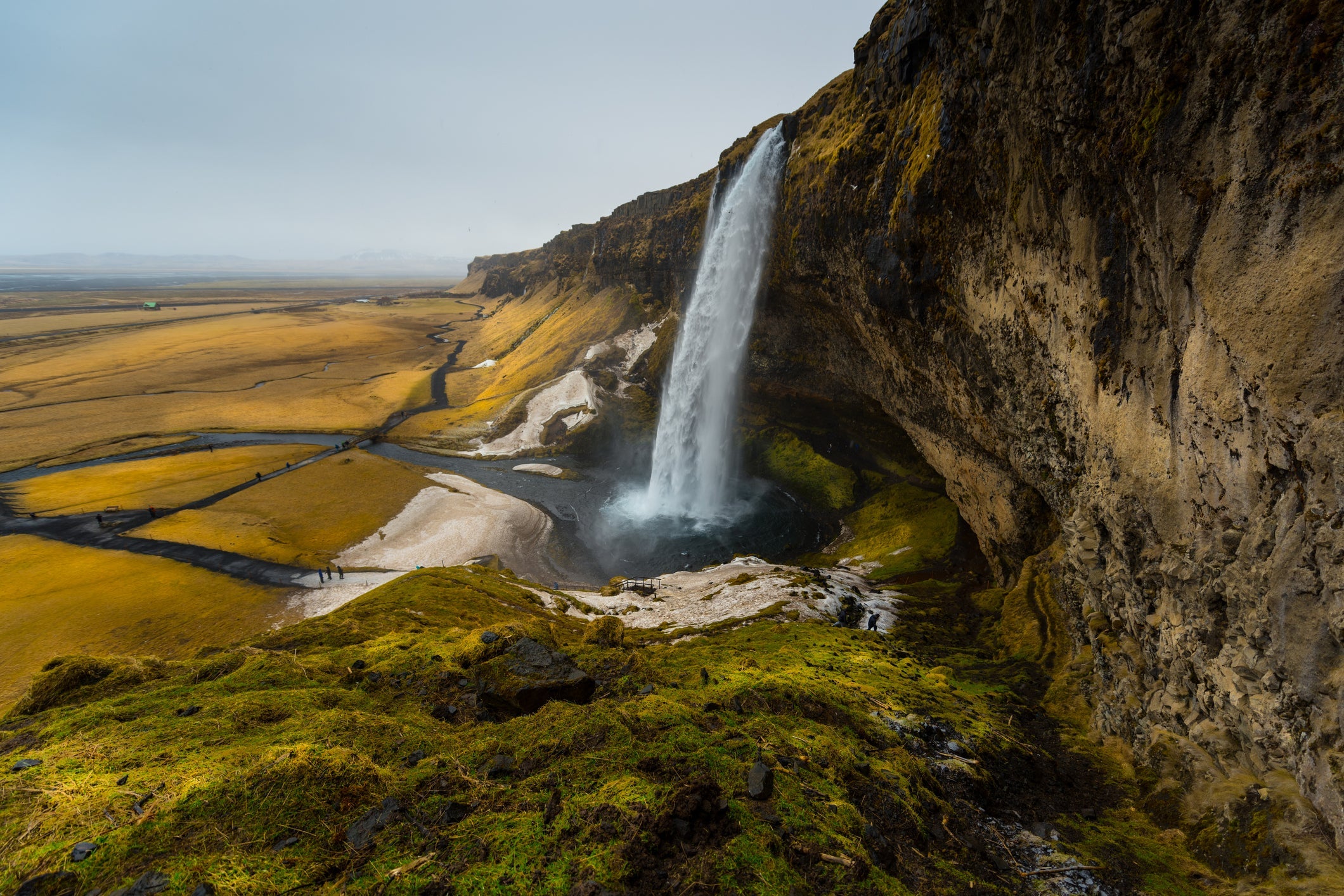 Winter landscape of Seljalandsfoss waterfall, Iceland. Photo by paranyu pithayarungsarit / Getty Images.