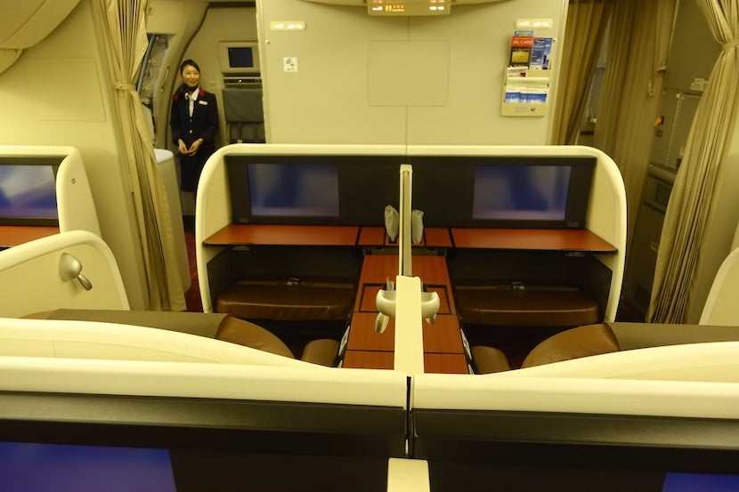 JAL first class middle seats over