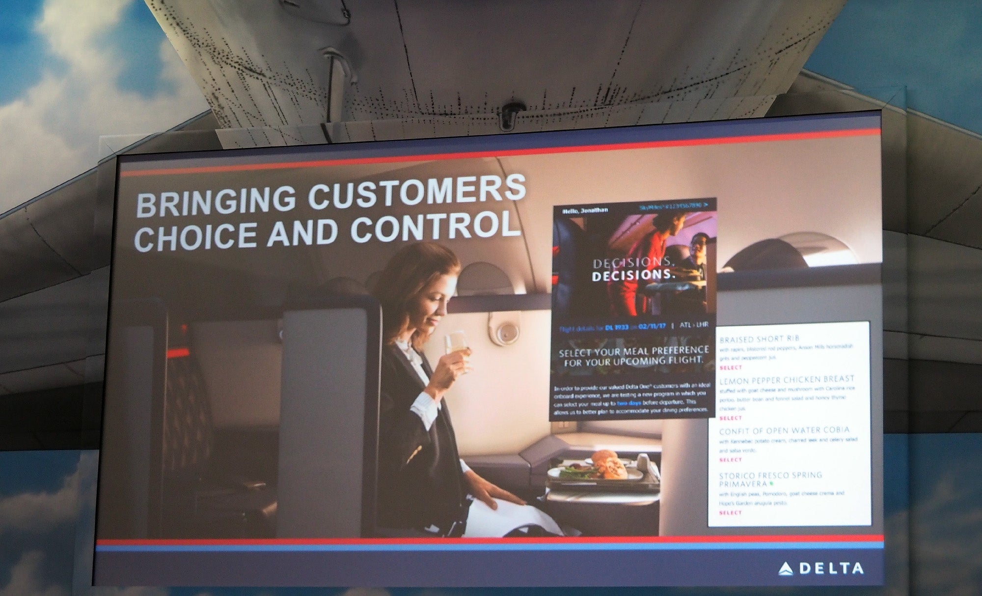 Delta Pre-Order Meals