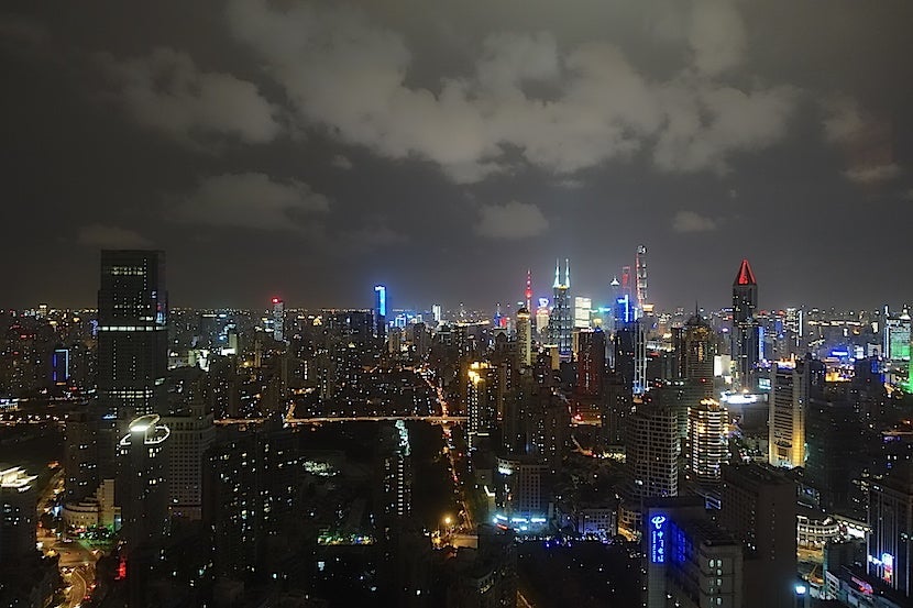 St Regis Shanghai night skyline