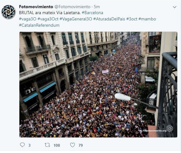 Stay away from crowded areas of protesters today in Barcelona.
