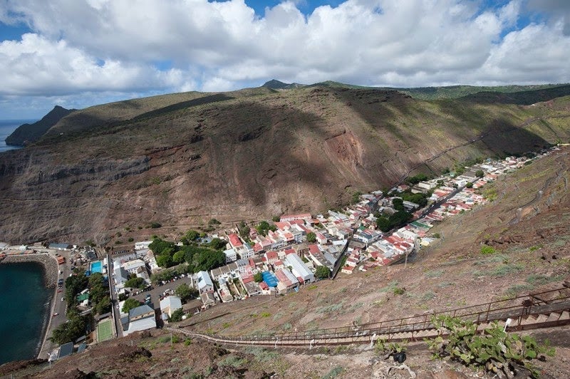 Jamestown is the main city of St. Helena and built in a single valley.