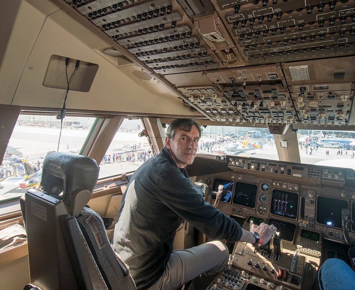 Sitting in the captain's seat of United ship 8418. Photo by Denna Gollner