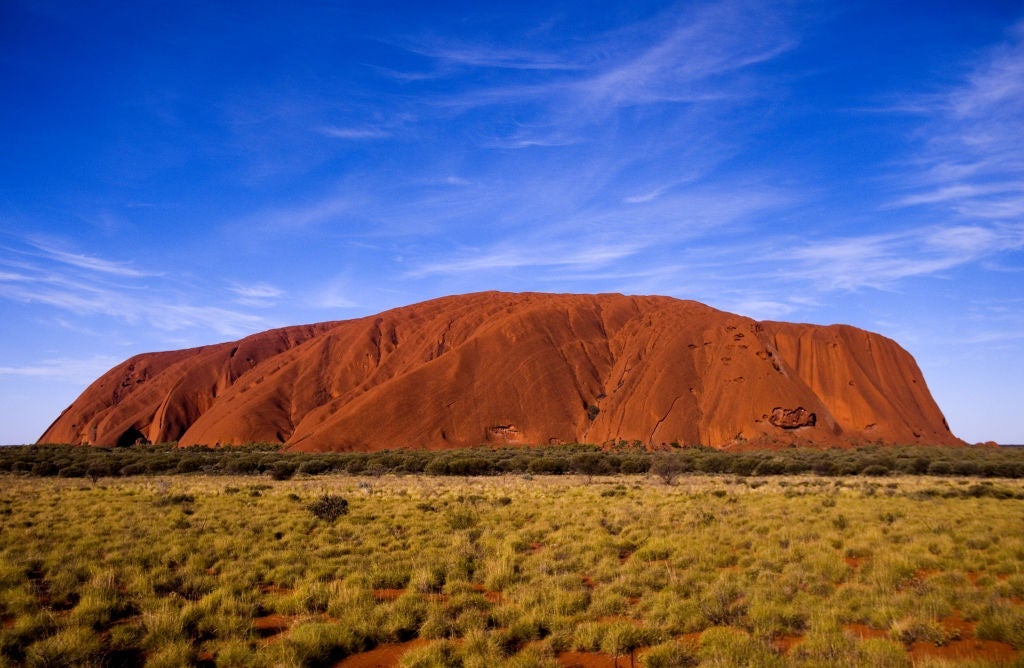 View of Uluru (Ayer's Rock) in Australia's Northern Territory