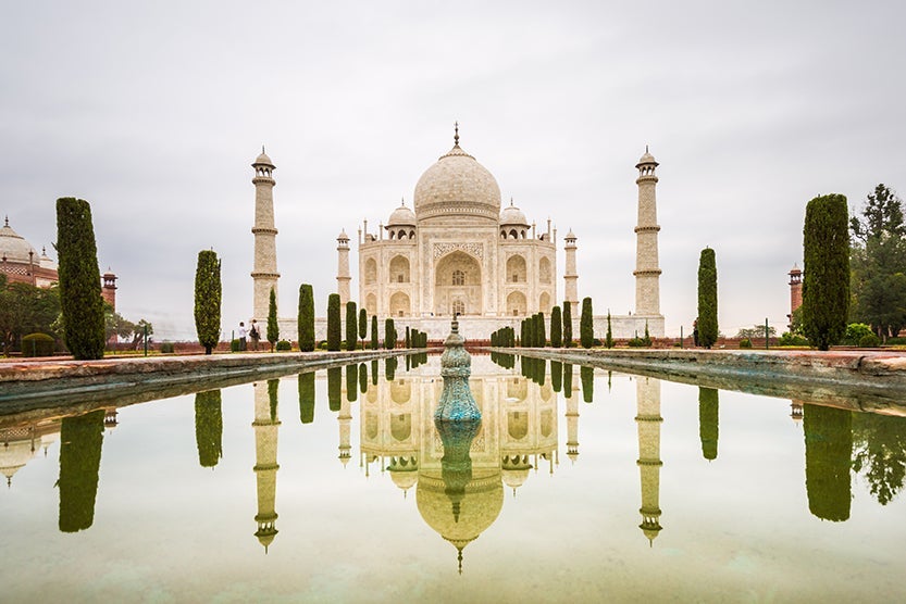 The Taj Mahal is a must for first-time visitors. Image credit: Getty Images.