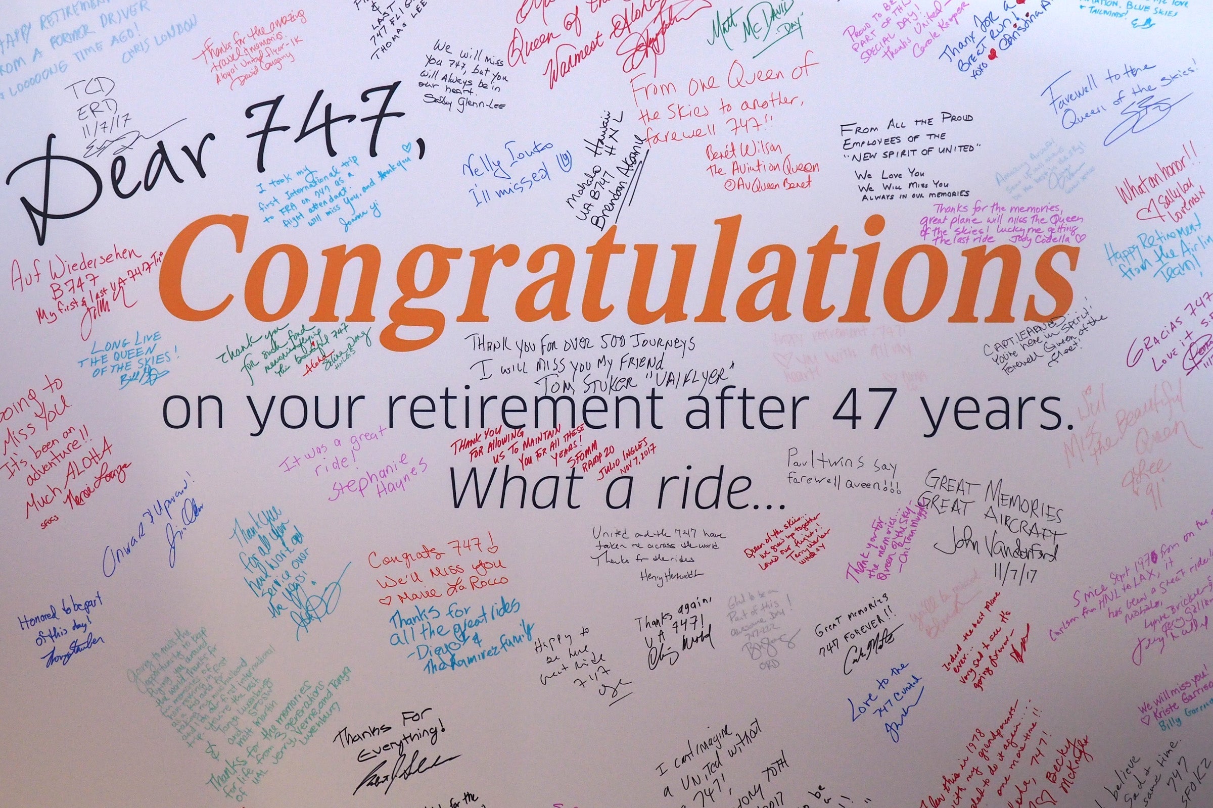 "Thank you for over 500 journeys. I will miss you my friend." - Tom Stuker "UA1FLYER"