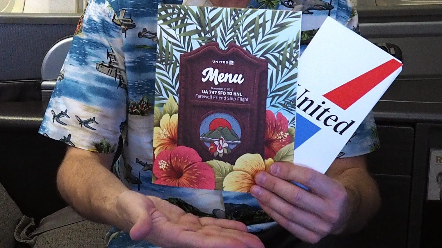 United 747 Menu