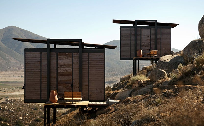 El Encuentro's eco-chic cabins are perched on the mountainside. Image credit: Getty Images.