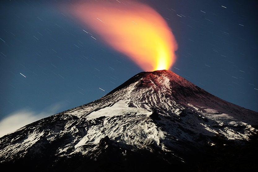 villarica, volcano, chile