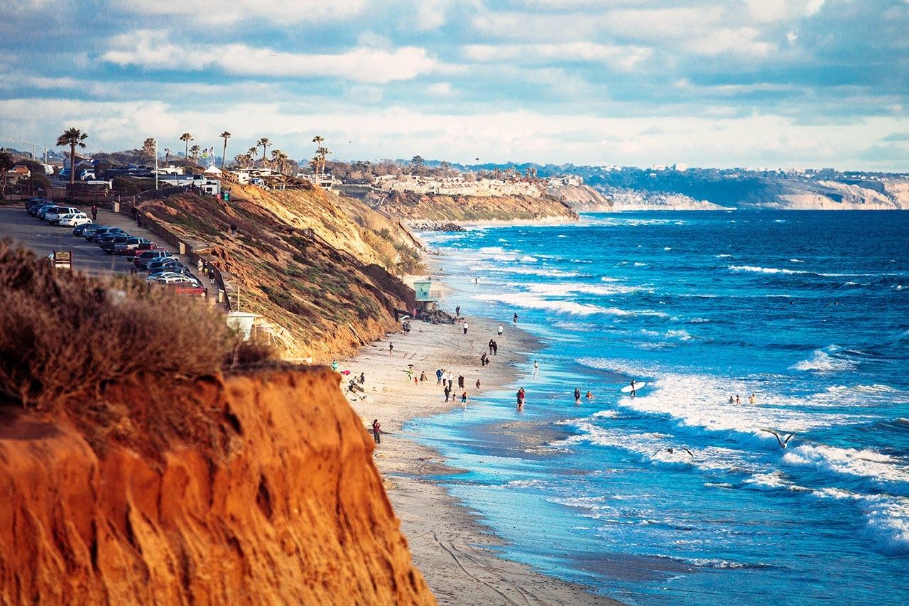 Coastal view from Encinitas, San Diego. Photo by Peeter Viisimaa / Getty Images.