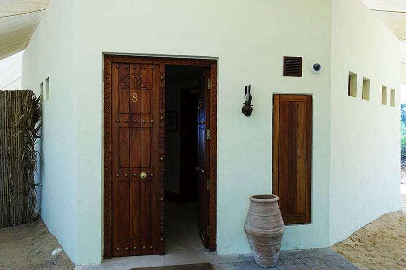 front door bedouin suite Al Maha Desert Resort Dubai Review
