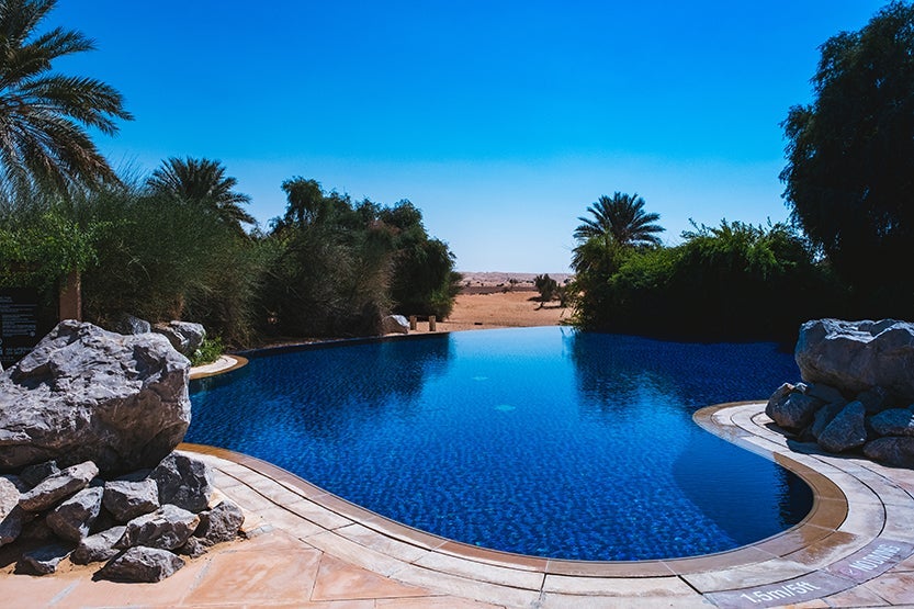 Main Pool Al Maha Desert Resort Dubai Review