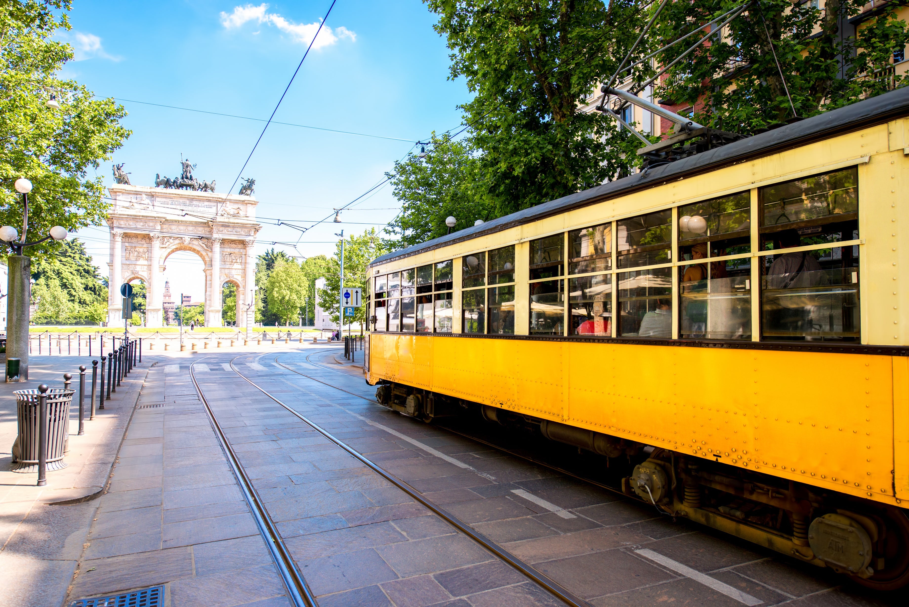 The tram is a fun way to see the city of Milan while getting from A to B. Image by RossHelen / Getty.