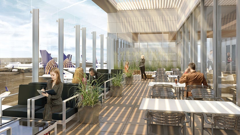 United Club - Los Angeles Terrace. Photo courtesy United