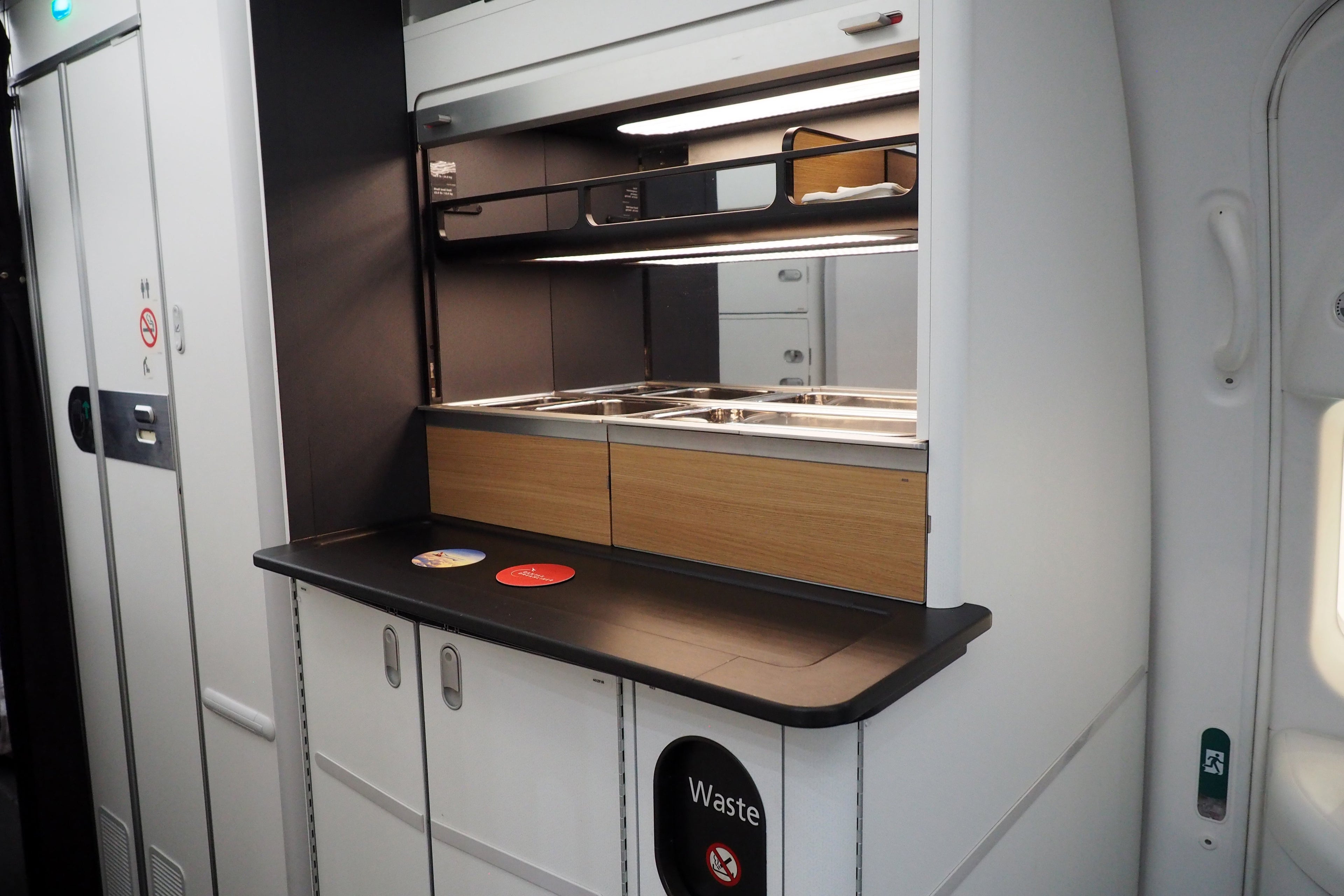 The business-class snack bar.