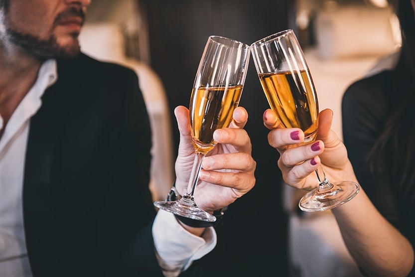 Champagne on Planes