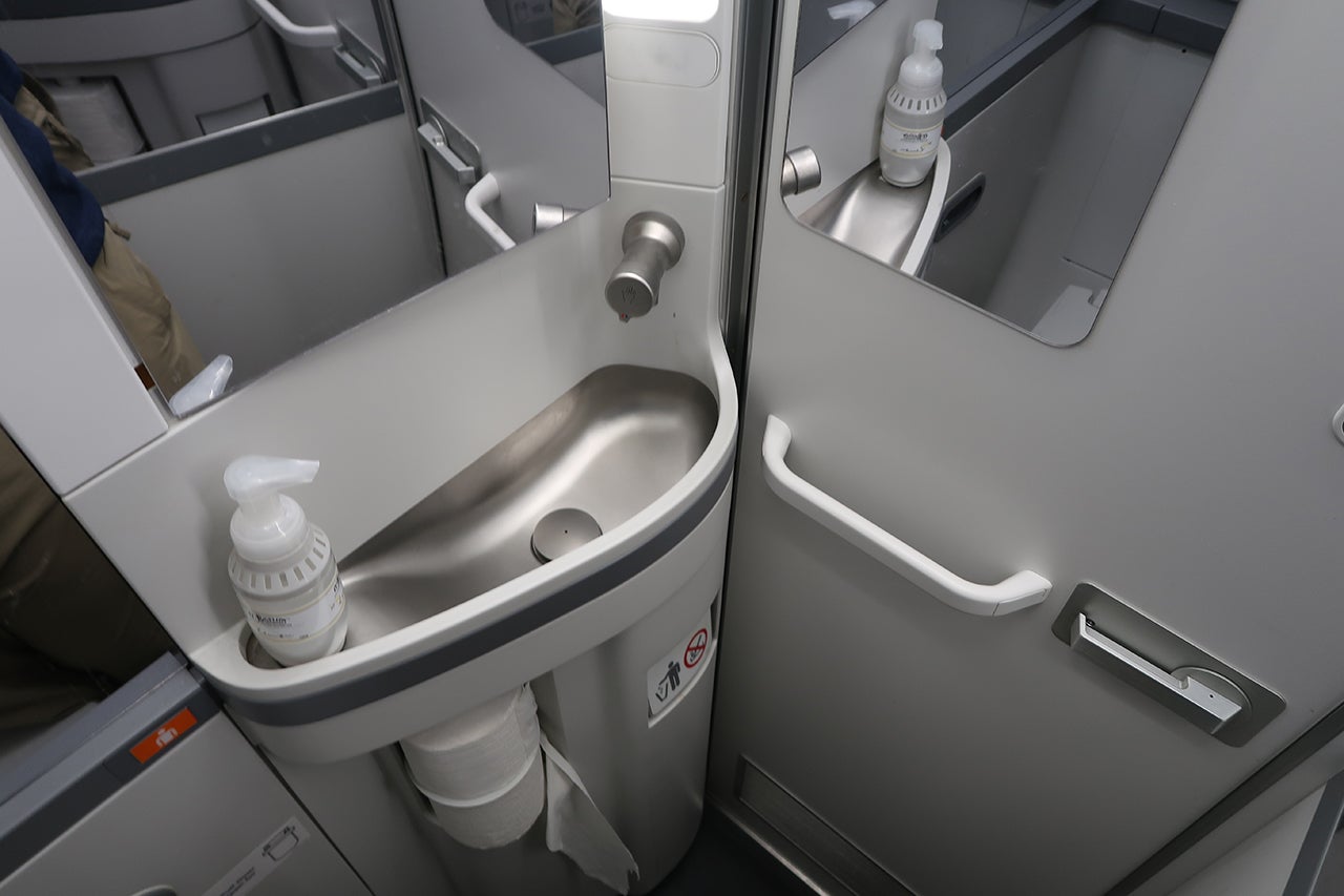 The small economy bathroom was still as small as I remembered it.