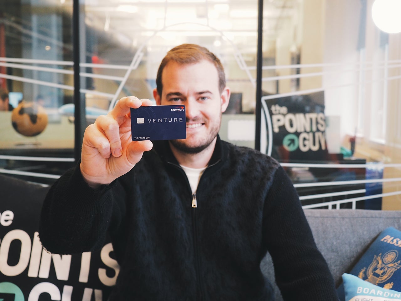 Brian Kelly with Capital One Venture card