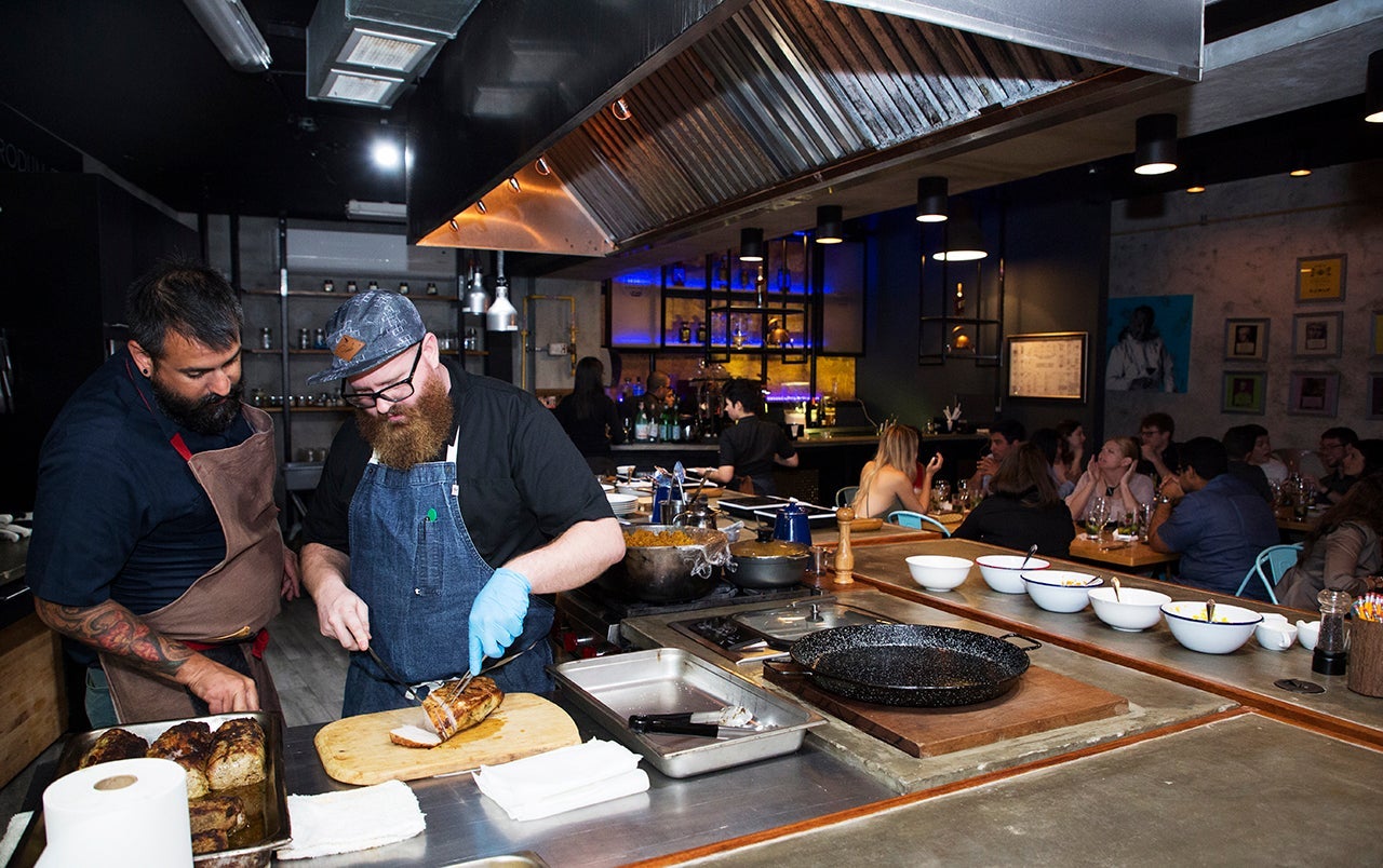 Dinner at the bustling Cocina Abierta restaurant