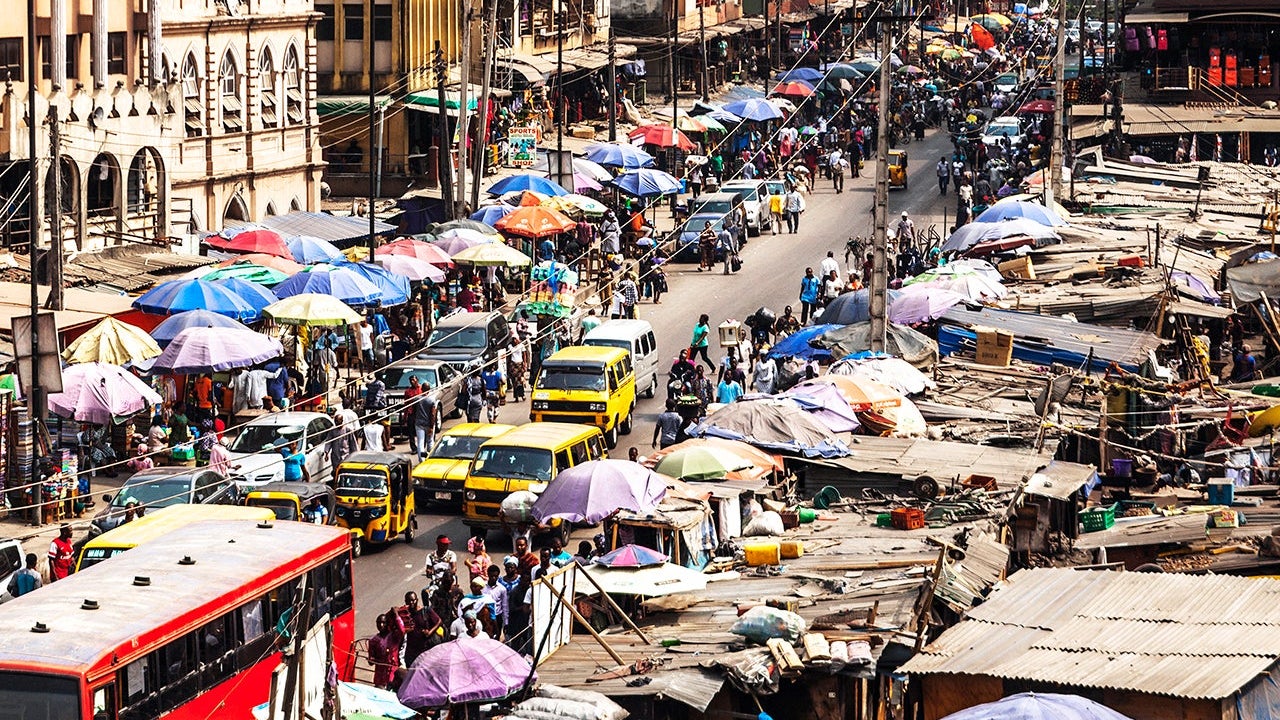 Market streets. Lagos, Nigeria.