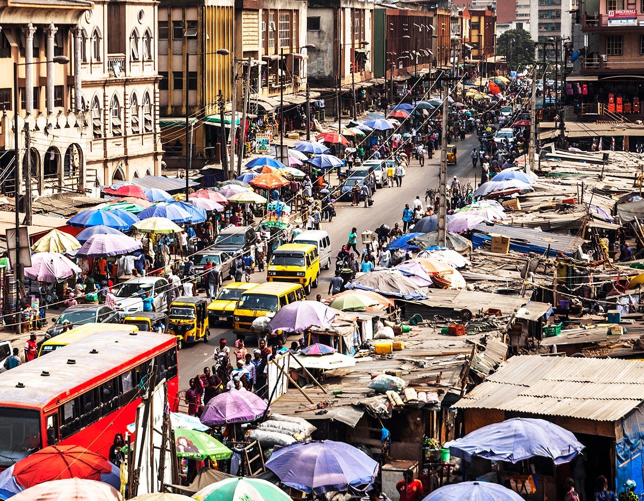 Lagos Island's commercial district.