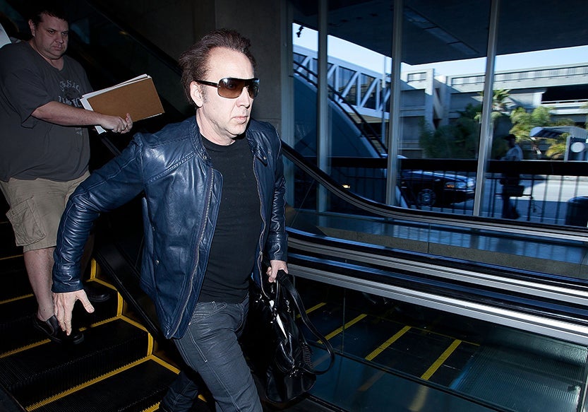 Nicolas Cage is seen at Los Angeles International Airport on March 11, 2013 in Los Angeles, California. (Photo by GVK/Bauer-Griffin/GC Images)