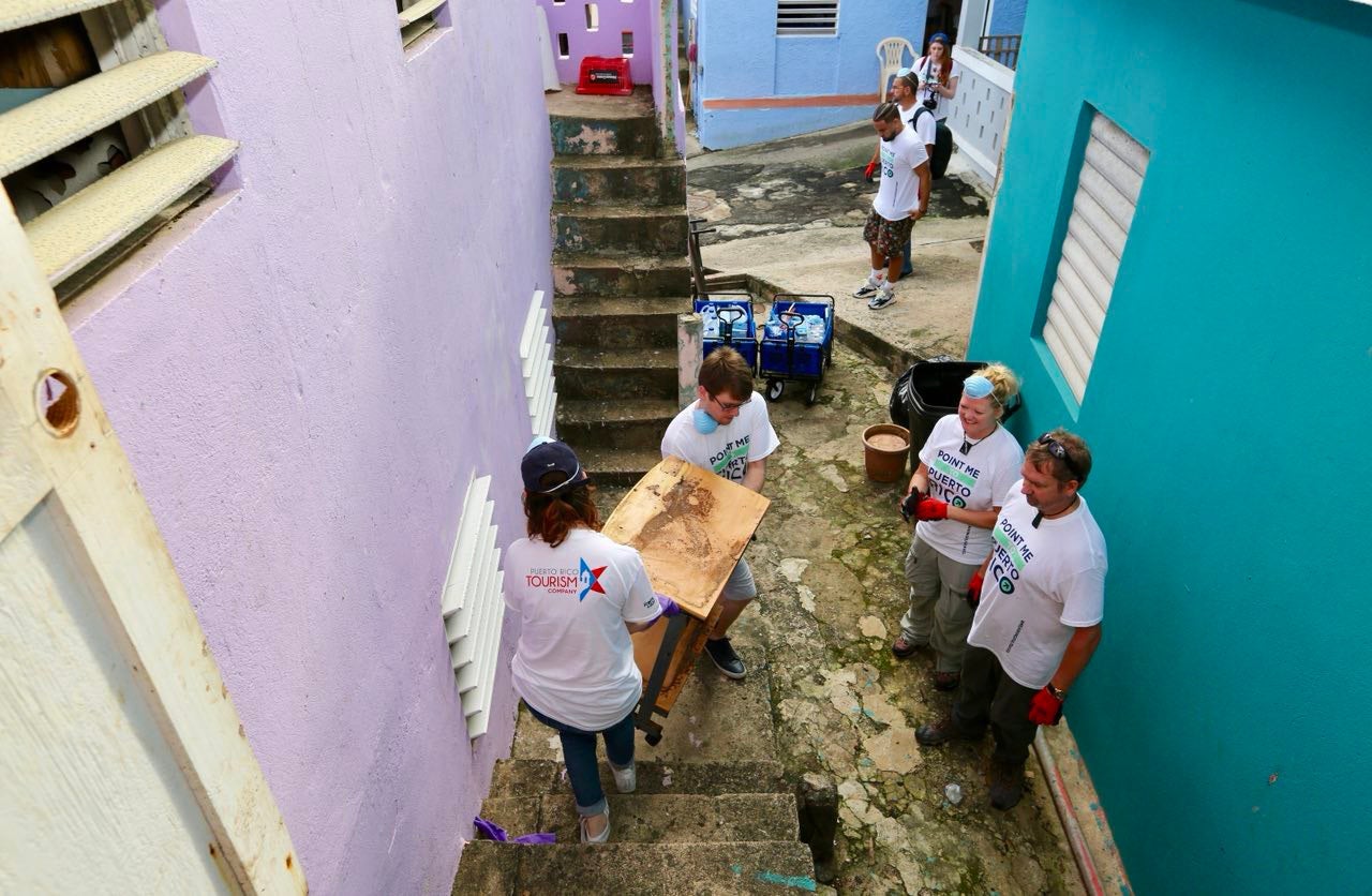 Helping to rebuild the La Perla neighborhood.