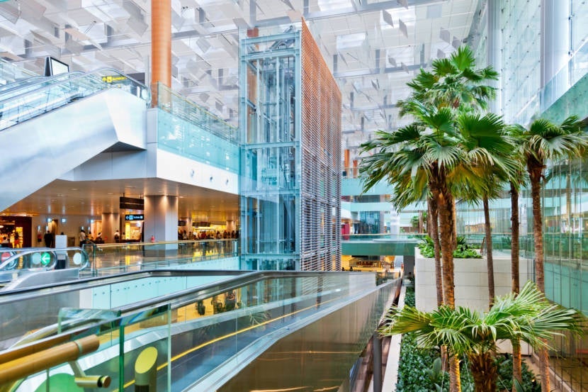 Terminal 3 at Changi Airport in Singapore.