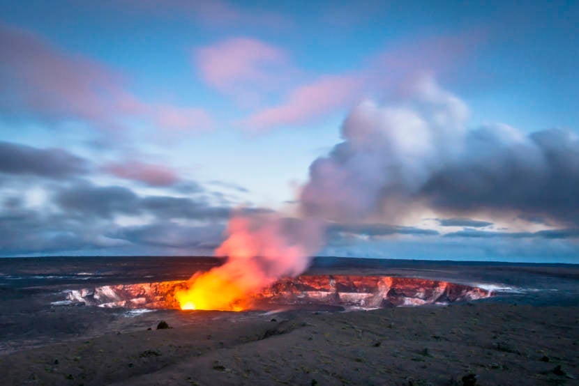 Hawaii's Kilauea Caldera at Twilight. Photo by Kevin Thrash// Getty Images