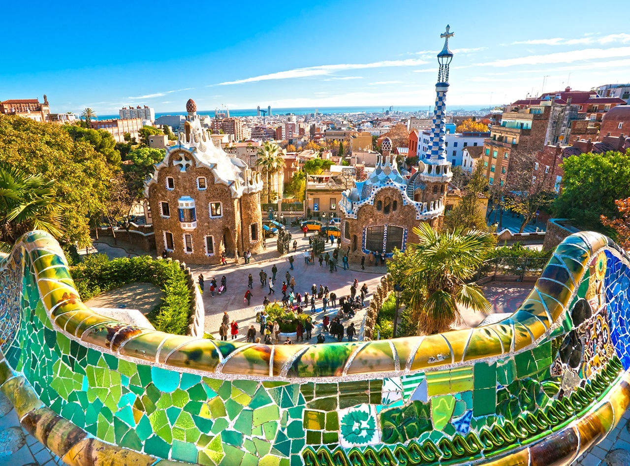 Park Guell in Barcelona, Spain. (Photo by MasterLu/Getty Images)
