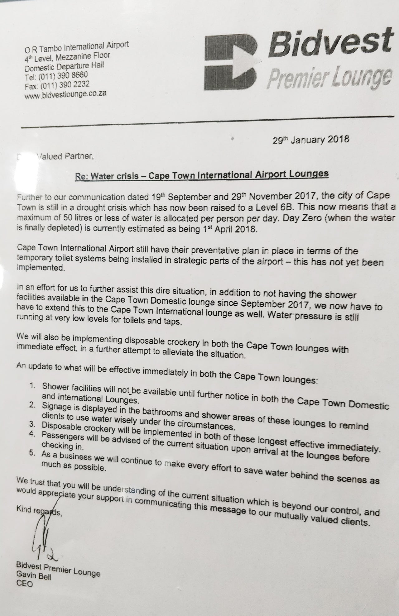 The airport lounge at Cape Town International Airport is also on board.