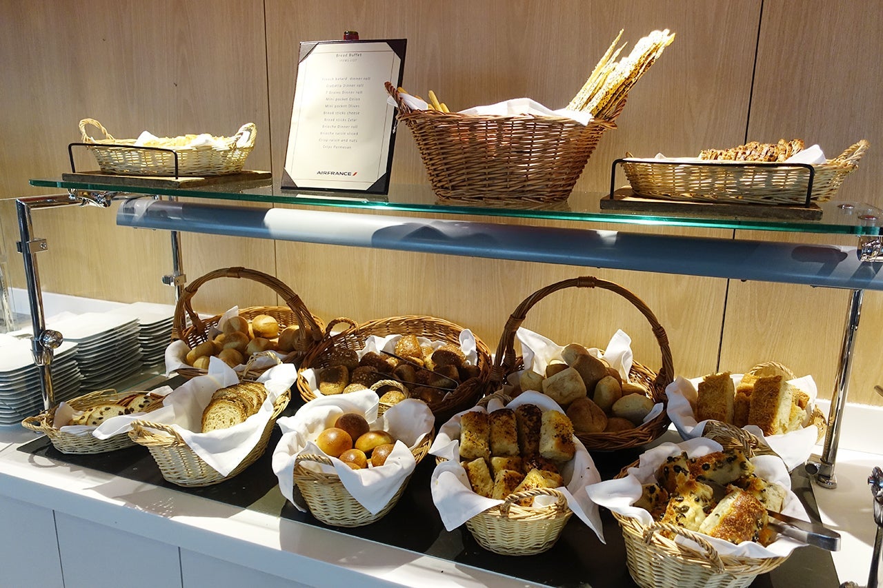 bakery items on a buffet