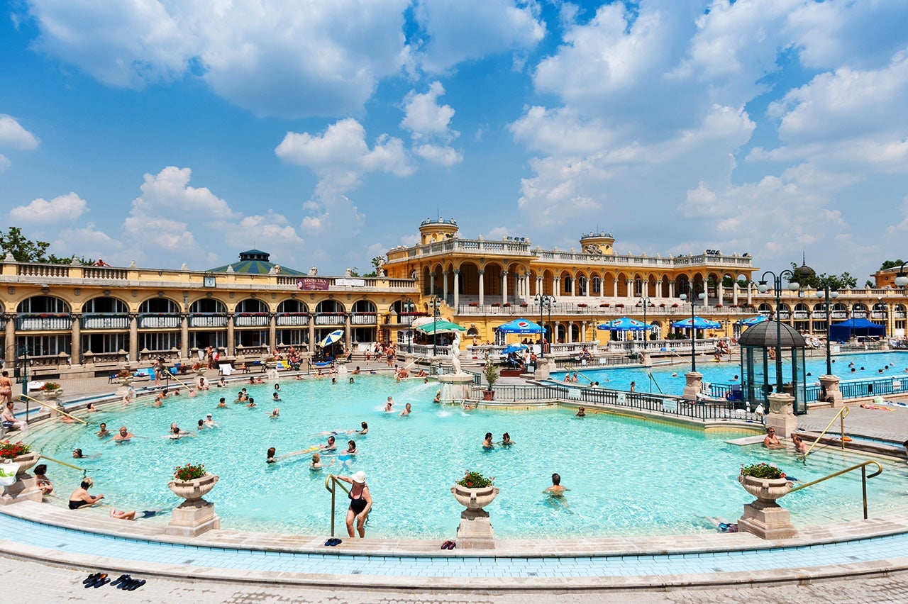 Szechenyi Thermal Baths, Budapest, Hungary. (Photo by Alex Segre/Getty Images)