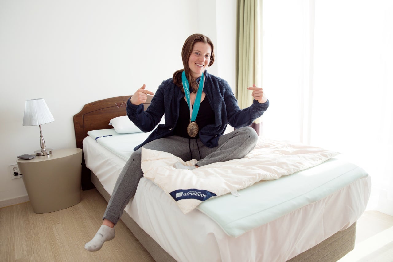 Bronze medalist Arielle Gold with airweave products.