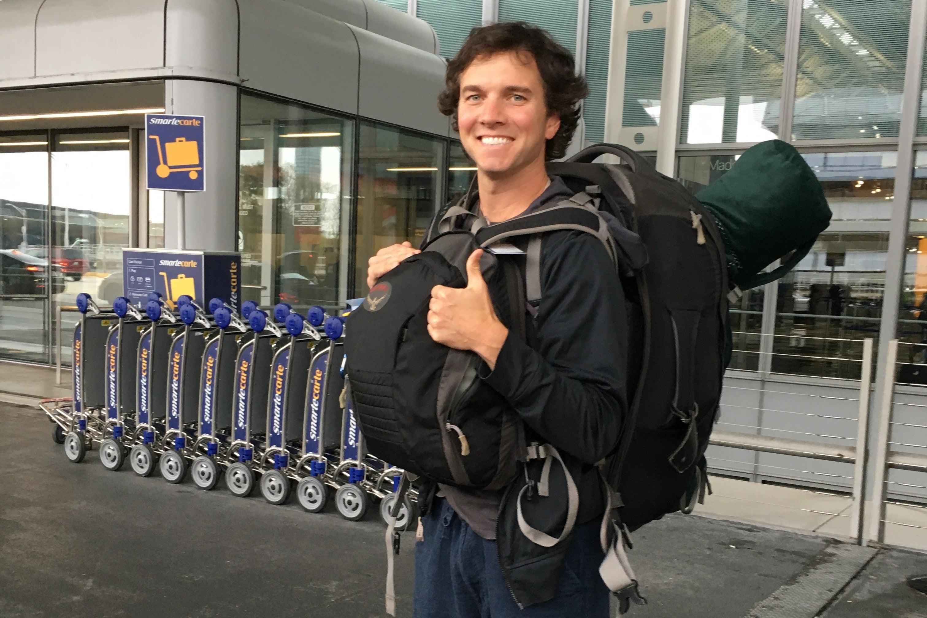 Kicking off another extended backpacking adventure at ORD in October 2015.