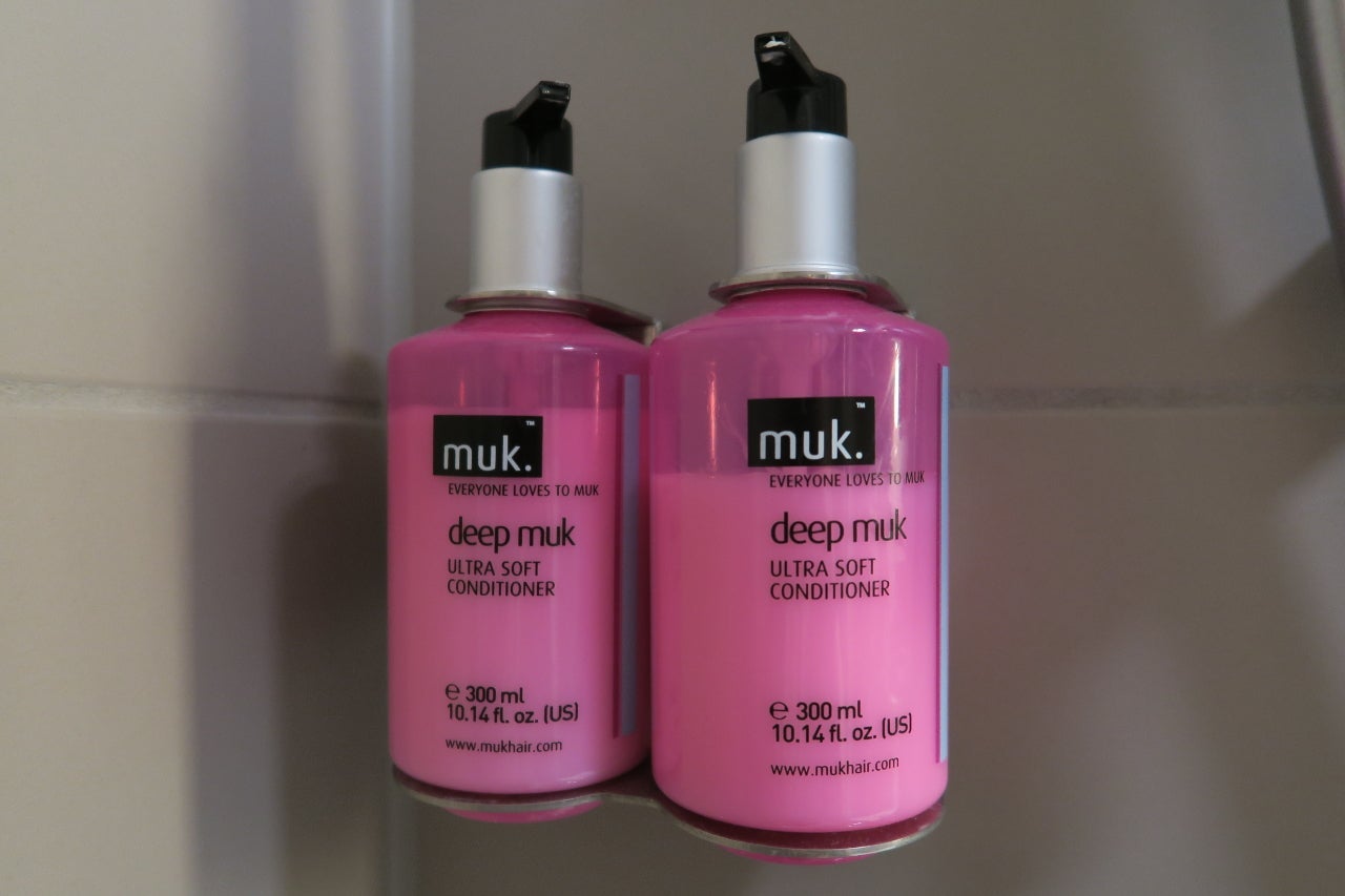 My shower was originally stocked with two conditioners but no shampoo.