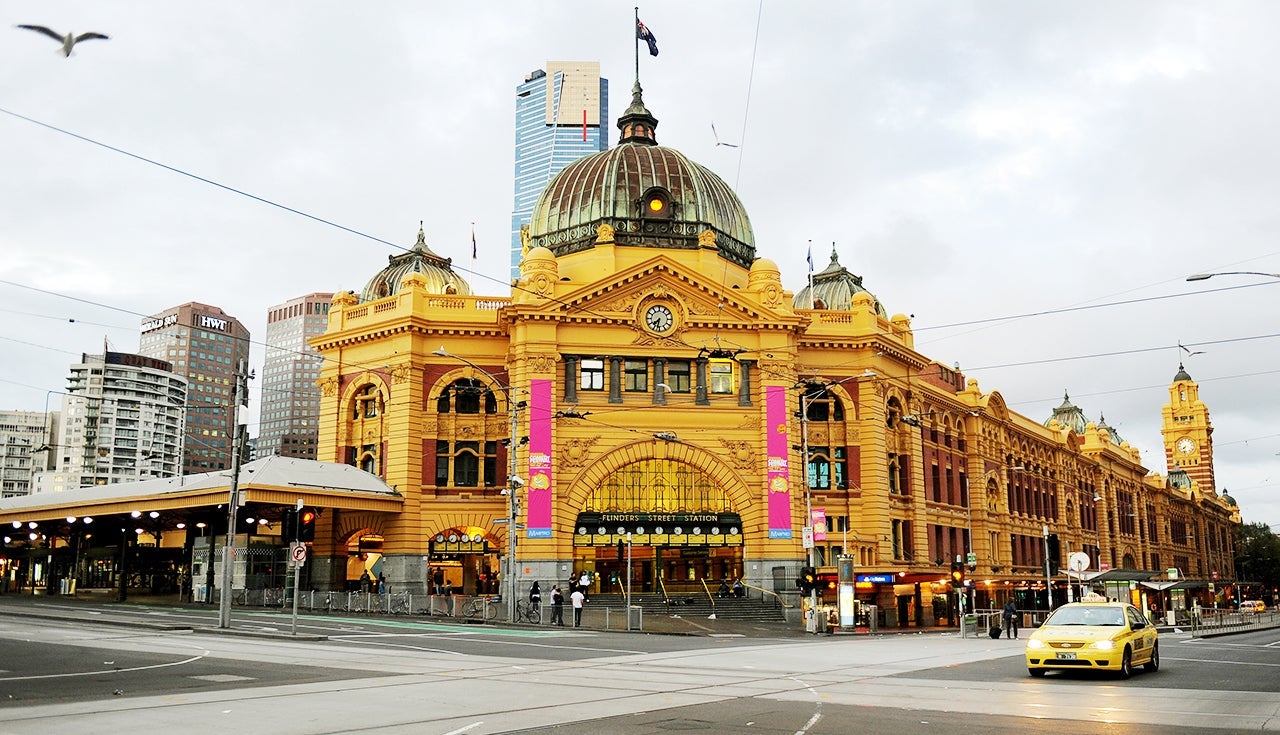 Melbourne's Flinders Street Station. (Photo by WILLIAM WEST/AFP/Getty Images)