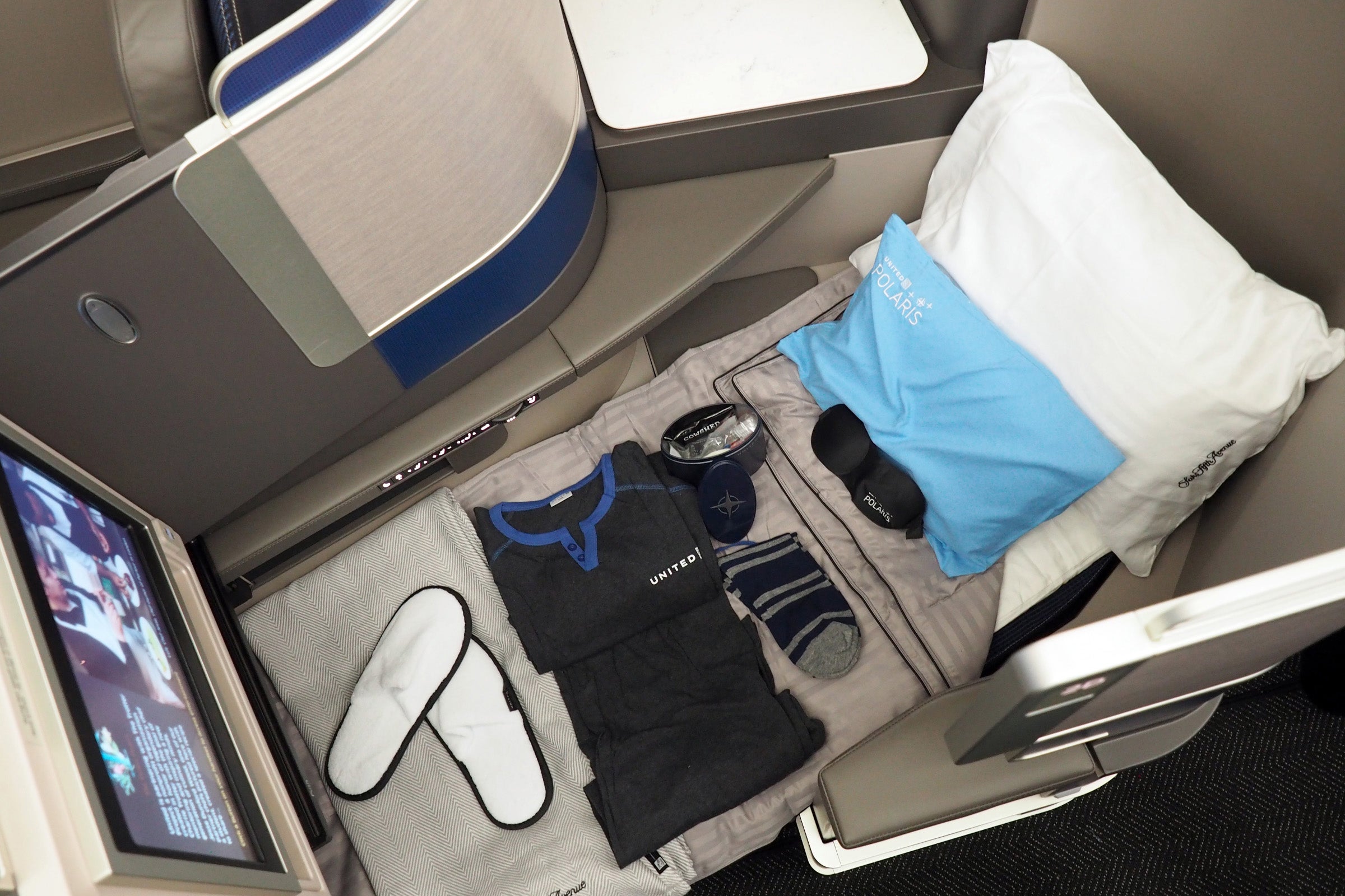 United's "real" Polaris product is a huge improvement over the old seats. Photo by Zach Honig.