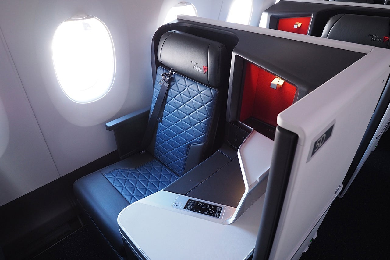 Delta One Suites aboard an Airbus A350